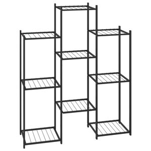 vidaXL Flower Stand 83x25x100 cm Black Iron
