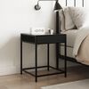 vidaXL Bedside Table with Infinity LED Black 40x40x51 cm