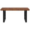 vidaXL Basin Shelf Wall Mounted Steel and Solid Wood Oak