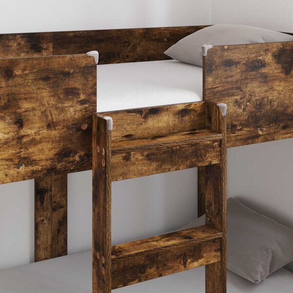 vidaXL Bunk Bed for Kids Smoked Oak 80 x 160 cm Engineered Wood