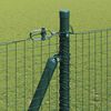 vidaXL Fence Post Green 25 x 1.5 m (25 x 25 mm mesh) Steel