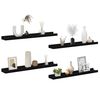 vidaXL Wall Shelves 4 pcs Black 60x9x3 cm