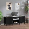 vidaXL Record Cabinet Black 121x38x48 cm Engineered Wood