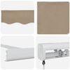 vidaXL Retractable Awning Beige 500 x 300 cm Fabric and Metal