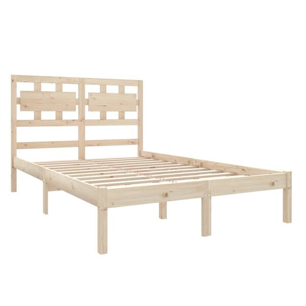 vidaXL Bed Frame without Mattress 120x190 cm Small Double Solid Wood