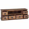 vidaXL TV Stand with Drawer Natural 110 x 30 x 40 cm Solid Teak Wood