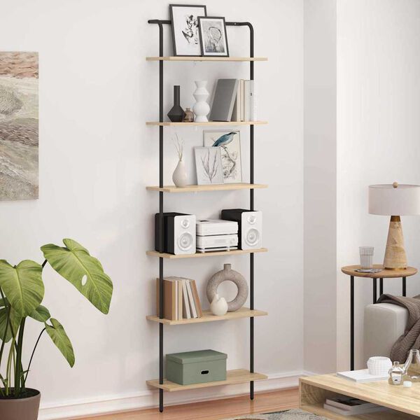 vidaXL Bookshelf Sonoma Oak 60 x 24 x 203 cm Engineered wood