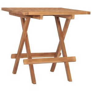 vidaXL Folding Garden Table 50x50x50 cm Solid Teak Wood