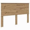 vidaXL Bed Frame Artisian Oak 150 x 200 cm Solid Pine Wood