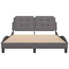 vidaXL Bed Frame without Mattress "Zadar" Grey 140x190 cm Faux Leather