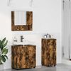 vidaXL Bathroom Furniture Set 3 pcs Smoked Oak Engineered wood & Metal