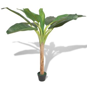 vidaXL Artificial Plant | Green | Plastic, real wood, iron wire | 150 cm