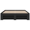 vidaXL Bed Frame without Mattress Black 140x190 cm Engineered Wood