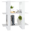 vidaXL Book Cabinet/Room Divider High Gloss White 80x30x87 cm