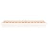 vidaXL LED Bed Frame without Mattress White Small Single Solid Wood