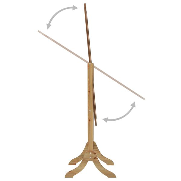 vidaXL Free Standing Mirror Light Wood 46x48x164 cm