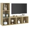 vidaXL TV Cabinets 2 pcs Sonoma Oak 107x35x37 cm Engineered Wood