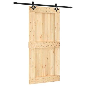 vidaXL Sliding Door 95 x 210 cm Solid Pine Wood (Untreated)
