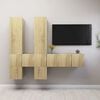 vidaXL 7 Piece TV Cabinet Set Sonoma Oak Engineered Wood