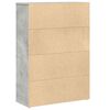 vidaXL Bookcase Concrete Grey 60x24x85 cm Engineered Wood