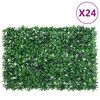 vidaXL Artificial Shrub Leaf Fence 24 pcs Green 40x60 cm