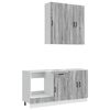 vidaXL Kitchen Unit KALMAR 5 pcs Grey Sonoma Engineered Wood