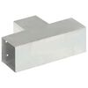 vidaXL Post Connector T Shape Galvanised Metal 101x101 mm