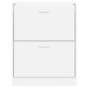 vidaXL Shoe Cabinet High Gloss White 63x24x81 cm Engineered Wood