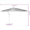 vidaXL Garden Parasol with Steel Pole Blue 290x290x238 cm