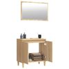 vidaXL 2 Piece Bathroom Furniture Set Sonoma Oak Engineered Wood