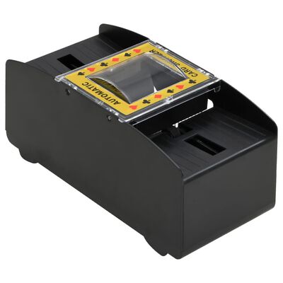 vidaXL Automatic Card Shuffler Black 2 Decks