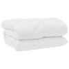 vidaXL Duvet with Pillows 3 pcs White Microfiber and Down Feather