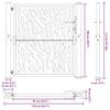 vidaXL Garden Gate Black 100x100 cm Steel Trace Design