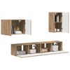 vidaXL TV Wall Cabinet Set 4 pcs Artisan Oak Engineered Wood