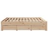 vidaXL Bed Frame without Mattress with Drawers 200x200 cm Solid Wood Pine