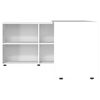 vidaXL Corner Desk High Gloss White Engineered Wood