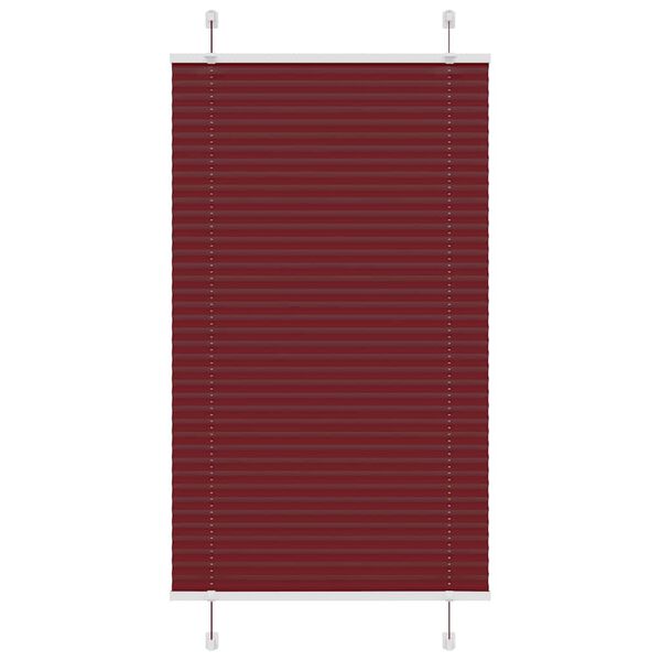 vidaXL Pleated Blind Bordeaux Red 75x100 cm Fabric Width 74.4 cm Polyester