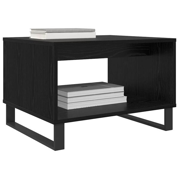 vidaXL Coffee Table Black oak 60 x 50 x 40 cm Engineered wood