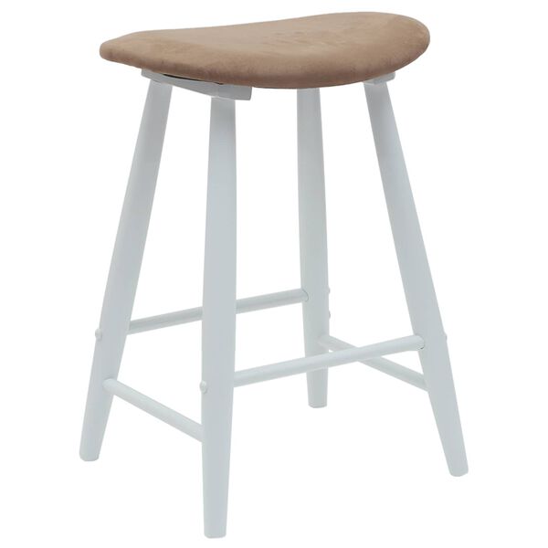 vidaXL Dining Chairs 2 pcs White 46 x 37 x 63 cm Solid Rubber Wood