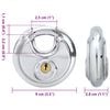vidaXL Discus Locks with Keys 2 pcs Silver 9 x 2.8 x 9 cm