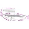 vidaXL Bed Frame with Headboard without Mattress 150x200 cm King Size Solid Wood Oak