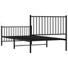 vidaXL Metal Bed Frame without Mattress with Footboard Black 100x200cm