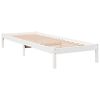 vidaXL Extra Long Bed Frame without Mattress White 100x210 cm Solid Wood Pine