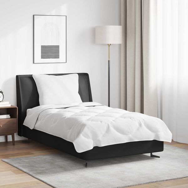 vidaXL Duvet Set with Pillow 2 pcs White Microfibre