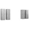 vidaXL TV Cabinets 4 pcs Concrete Grey 30.5x30x90 cm Engineered Wood