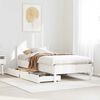 vidaXL Bed Frame with Drawers White 90x200 cm Solid Wood Pine
