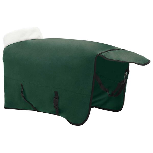 vidaXL Horse Blanket Full Dark Green 155 cm Polar fleece