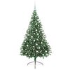 vidaXL Artificial Pre-lit Christmas Tree Green 180 cm PVC