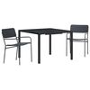 vidaXL Outdoor Furniture Set 3 pcs Anthracite Steel
