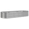 vidaXL Garden Raised Bed Galvanised Steel 224x80x36 cm Silver